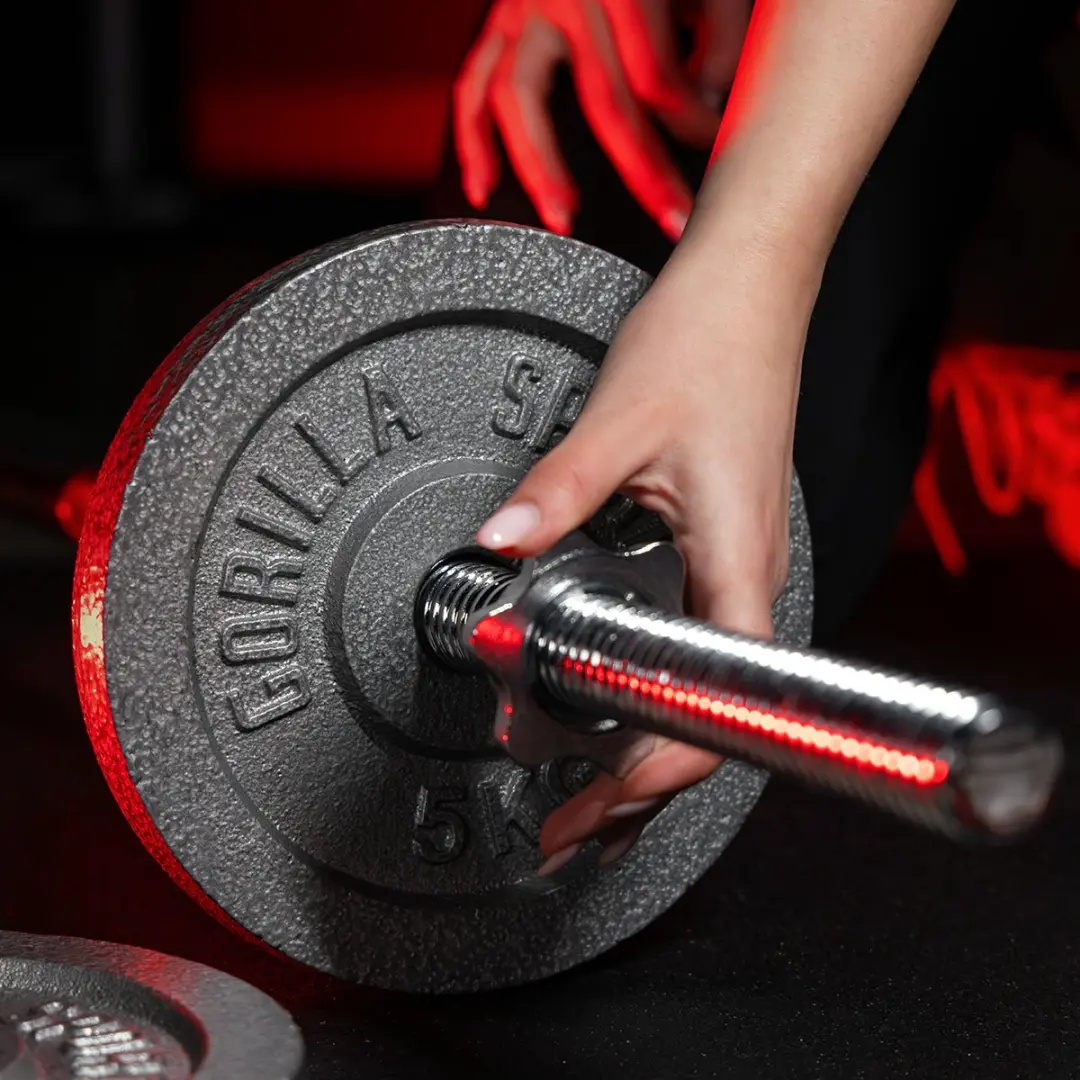 Gorilla Sports Halterschijven 30mm Gietijzer - 2x5kg + 2x10kg