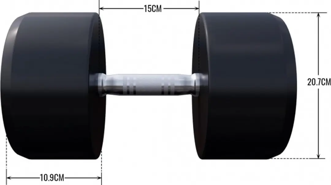 Gorilla Sports Dumbbell 37,5 kg - Gietijzer - Zwart