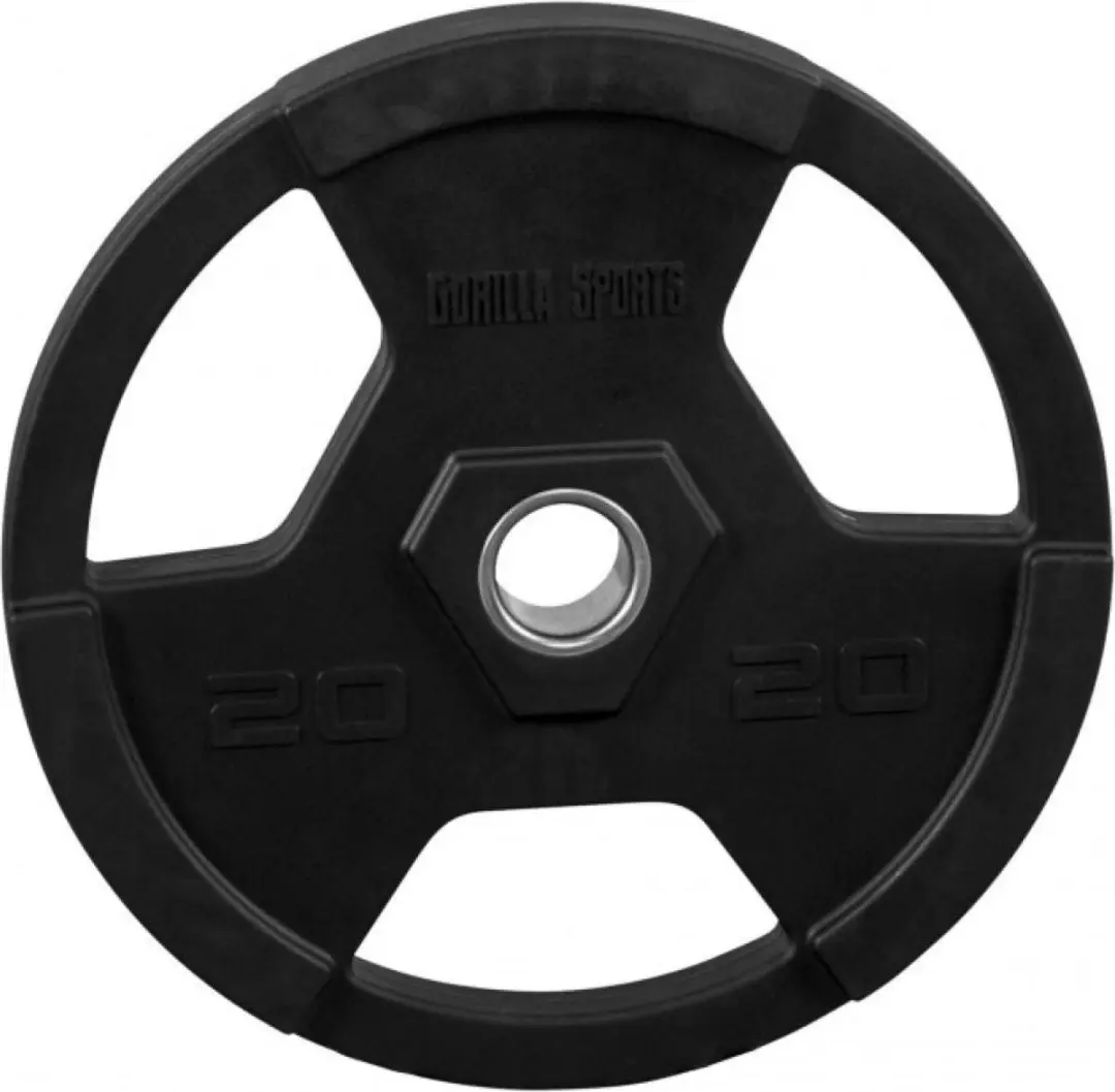 Gorilla Sports Halterschijf 20kg - 50mm - Zwart