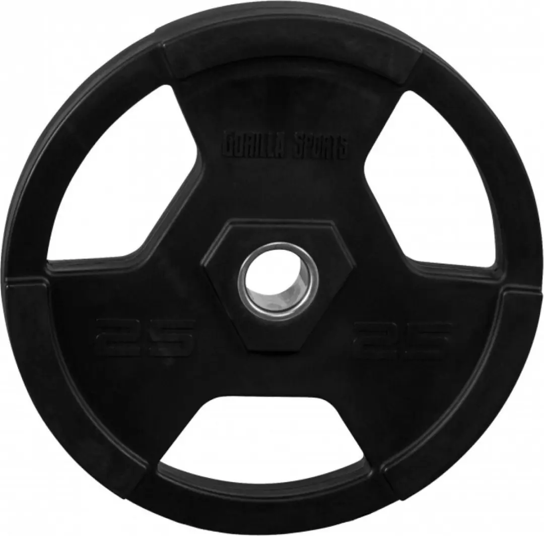 Gorilla Sports Halterschijf 25kg - 50mm - Zwart