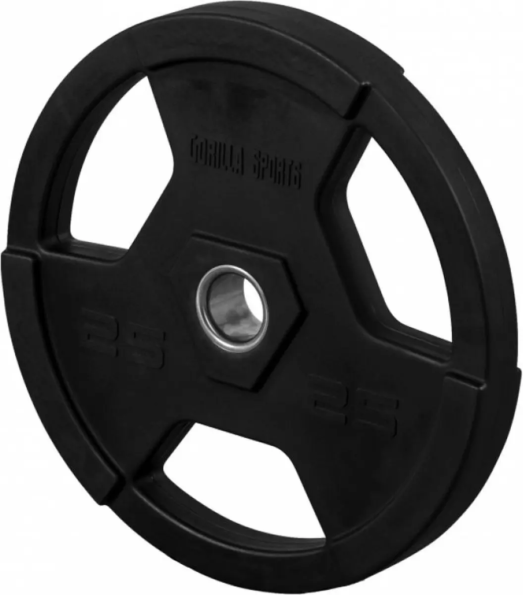 Gorilla Sports Halterschijf 25kg - 50mm - Zwart