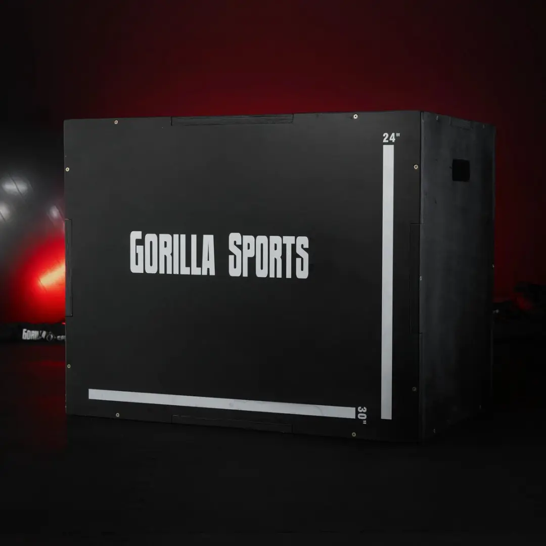 Gorilla Sports Plyobox Springbox Hout 51/60,5/76cm - Zwart