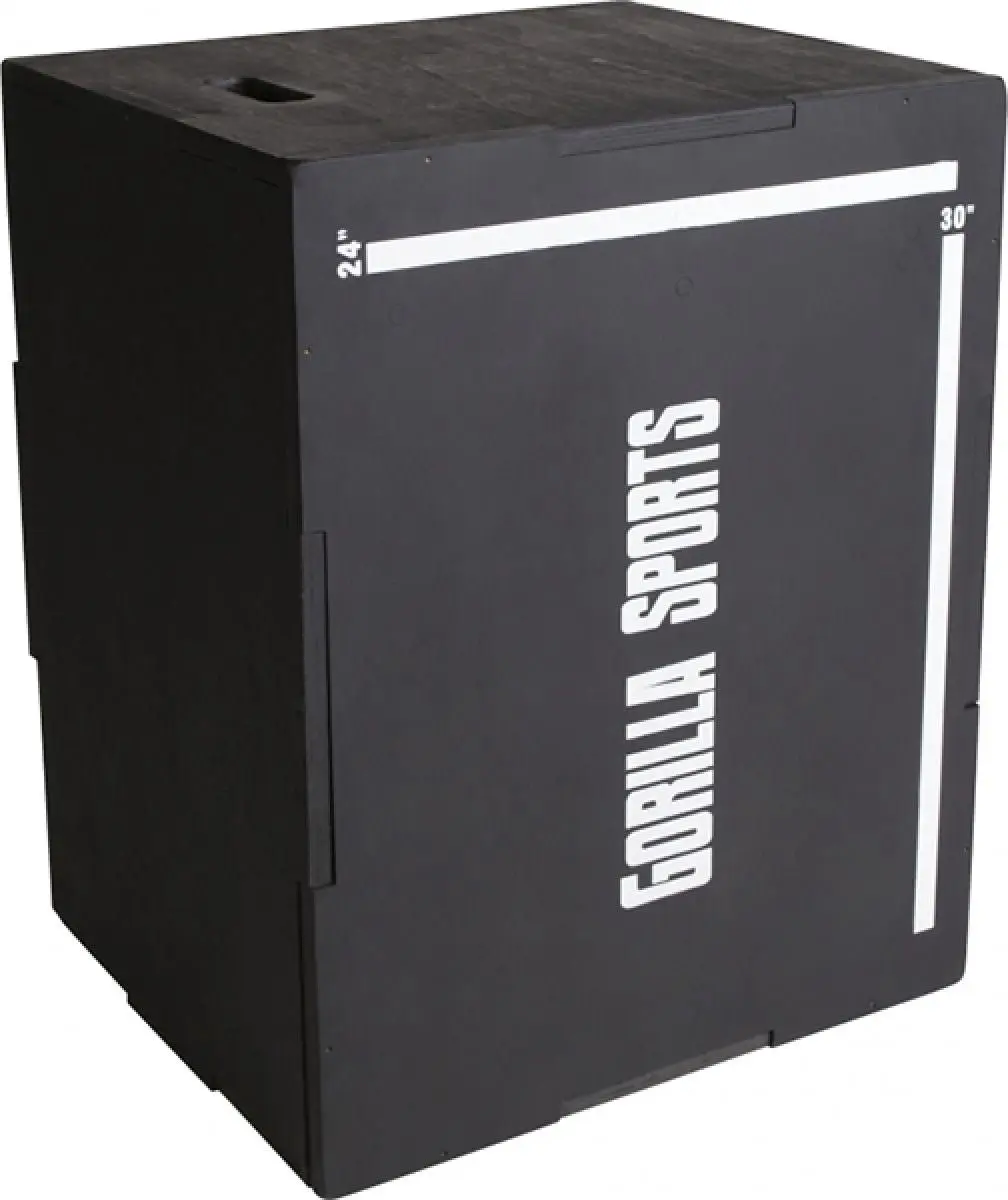 Gorilla Sports Plyobox Springbox Hout 51/60,5/76cm - Zwart - afbeelding 6 van 6