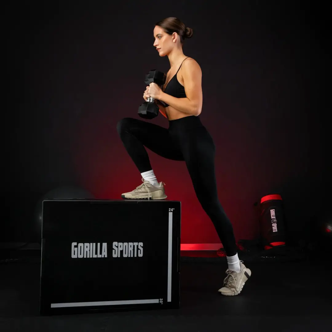 Gorilla Sports Plyobox Springbox Hout 51/60,5/76cm - Zwart