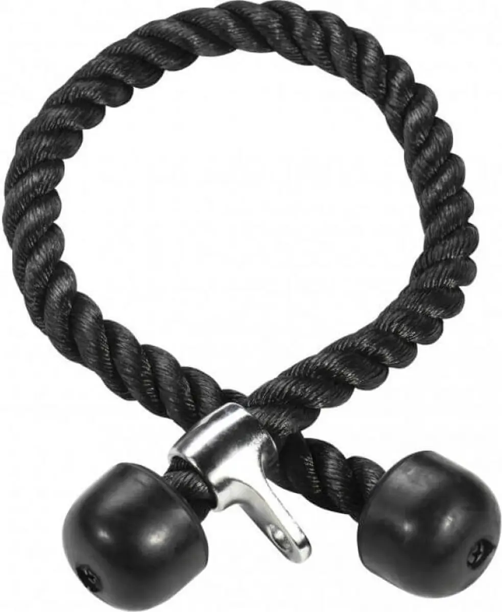 Gorilla Sports Triceps Touw 85cm - Nylon - Chromen Koppeling