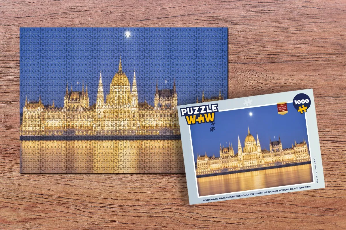 PuzzleWow Hongaars Parlementsgebouw Donau 1000 Stuks - Multicolor