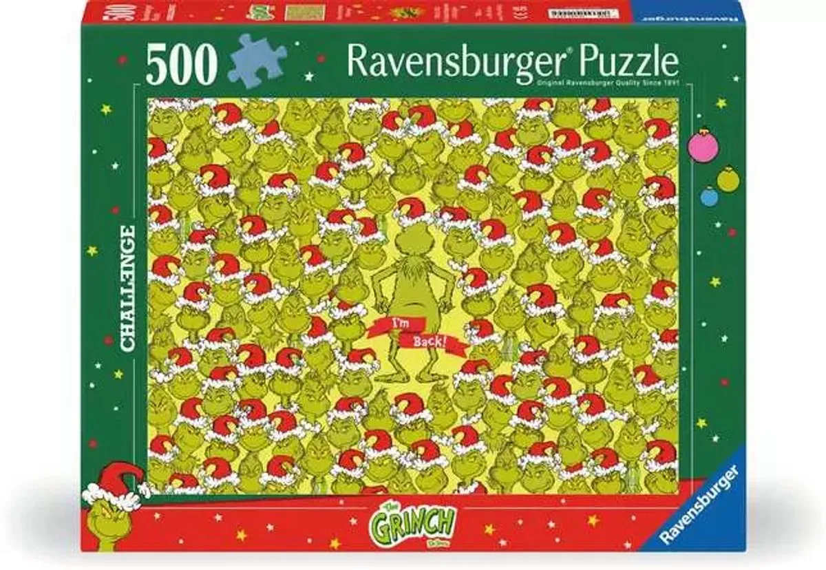 Ravensburger Merry Grinchmas Challenge Legpuzzel 500 Stuks - 12001224 - afbeelding 6 van 6
