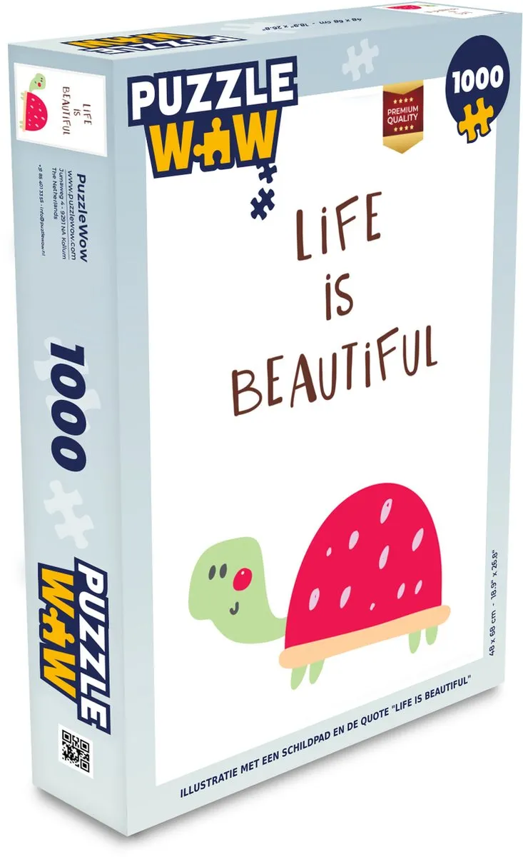 PuzzleWow Schildpad Legpuzzel 1000 Stuks