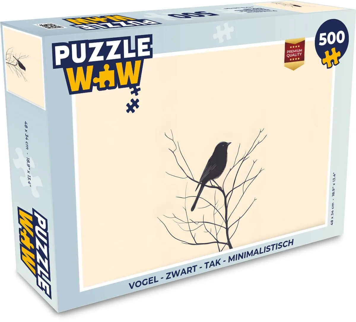 PuzzleWow Vogel op Tak Legpuzzel 500 Stuks - 8721374601632
