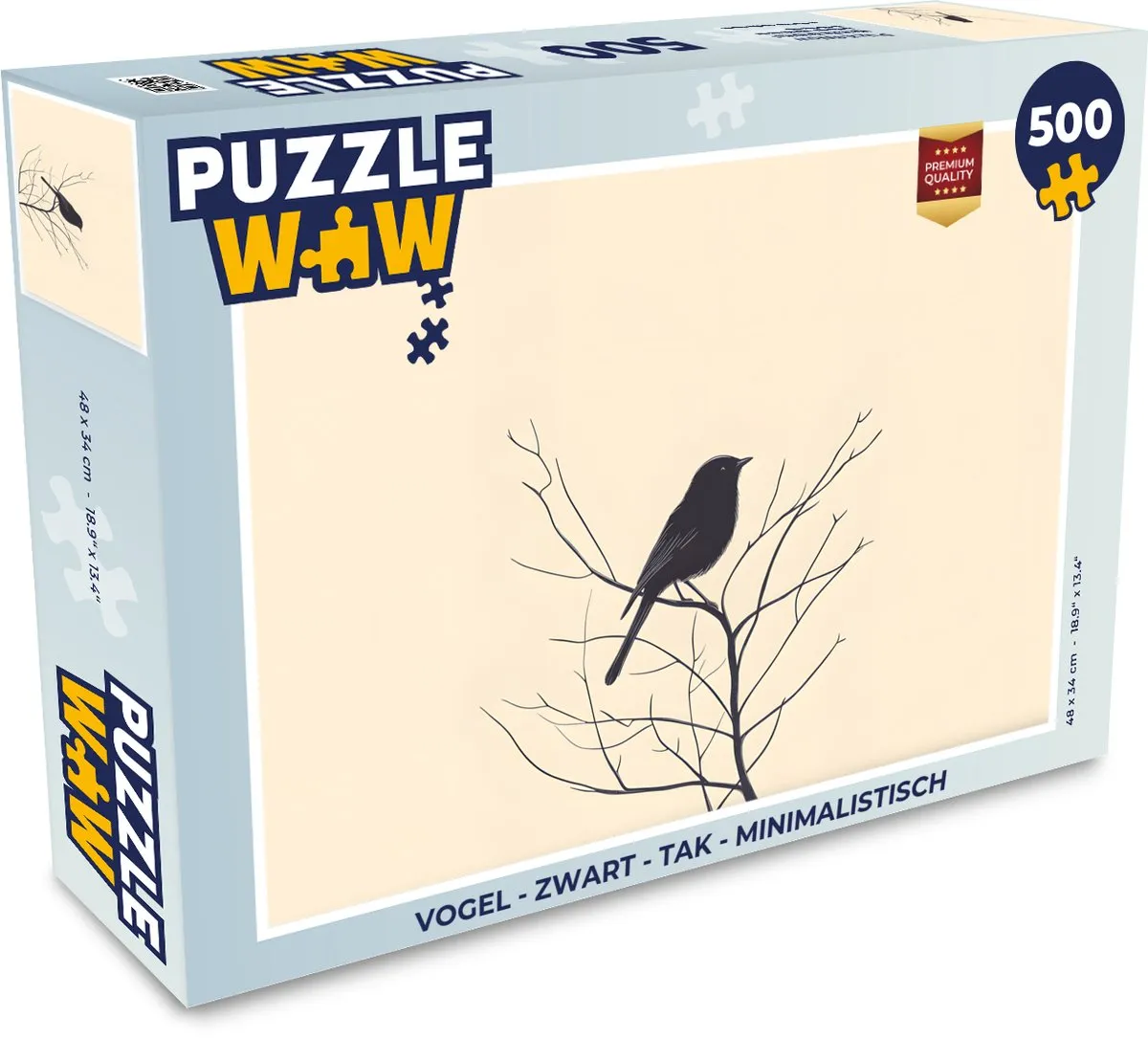 PuzzleWow Vogel op Tak Legpuzzel 500 Stuks