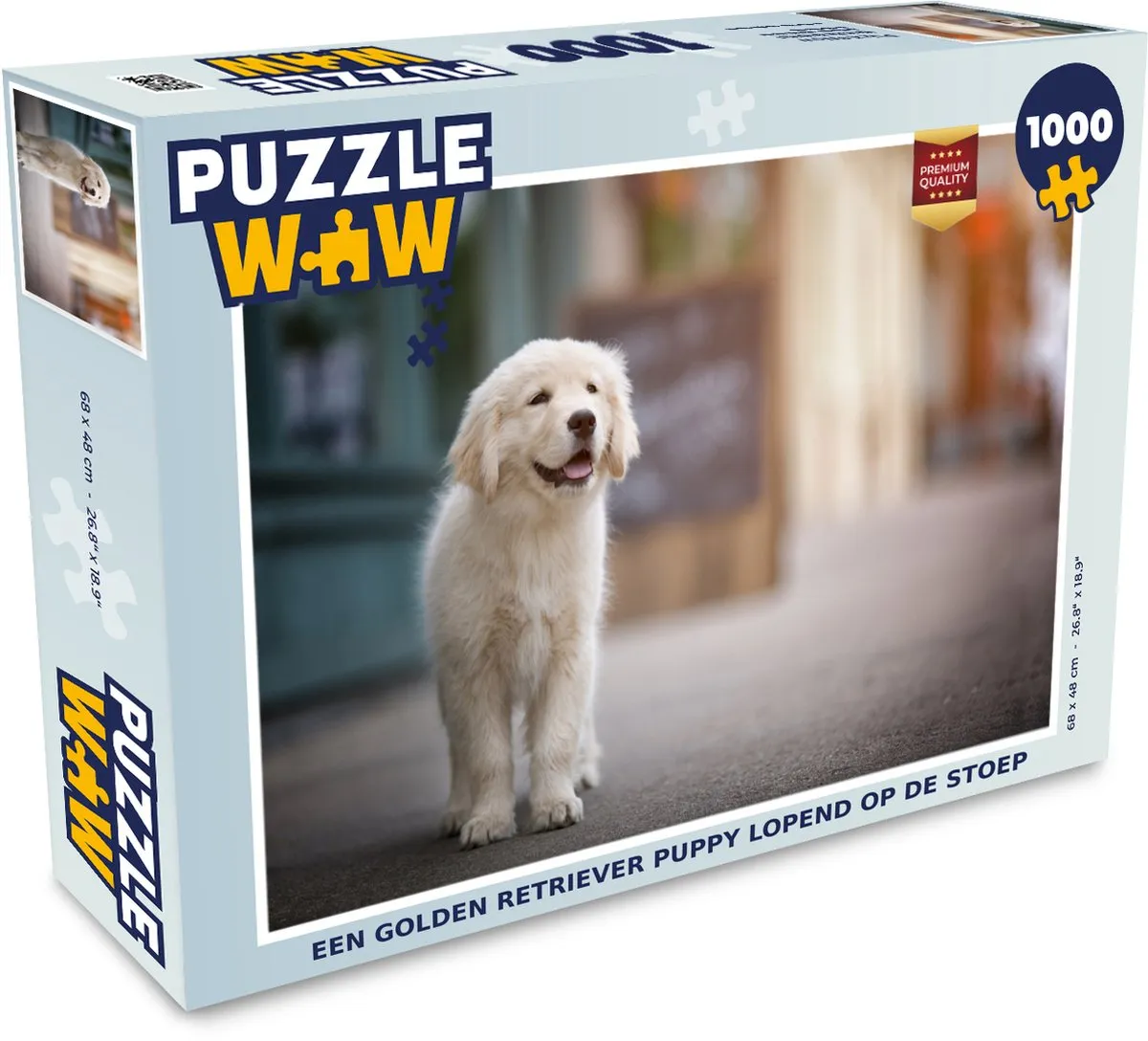 PuzzleWow Legpuzzel Golden Retriever Puppy 1000 Stuks - Multicolor