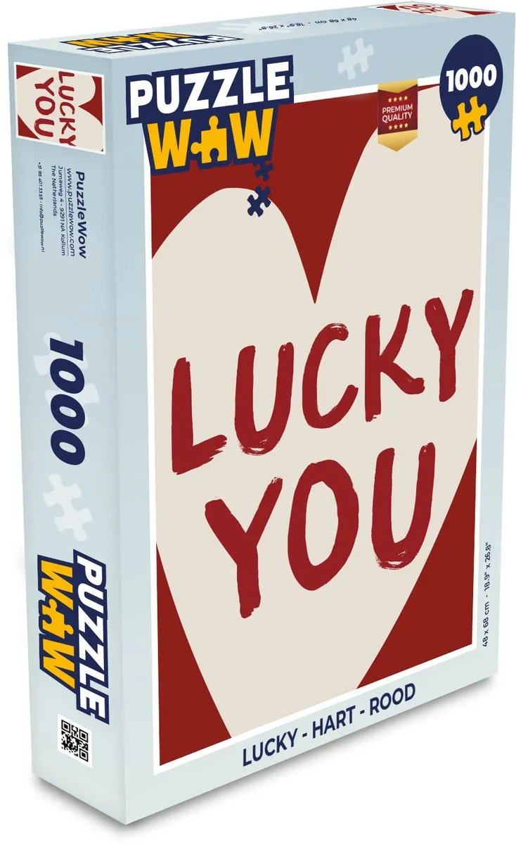 PuzzleWow Lucky Hart Legpuzzel 1000 Stuks