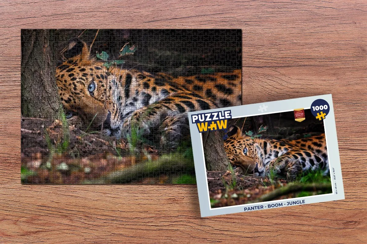 PuzzleWow Panter Jungle Legpuzzel 1000 Stuks - Multicolor