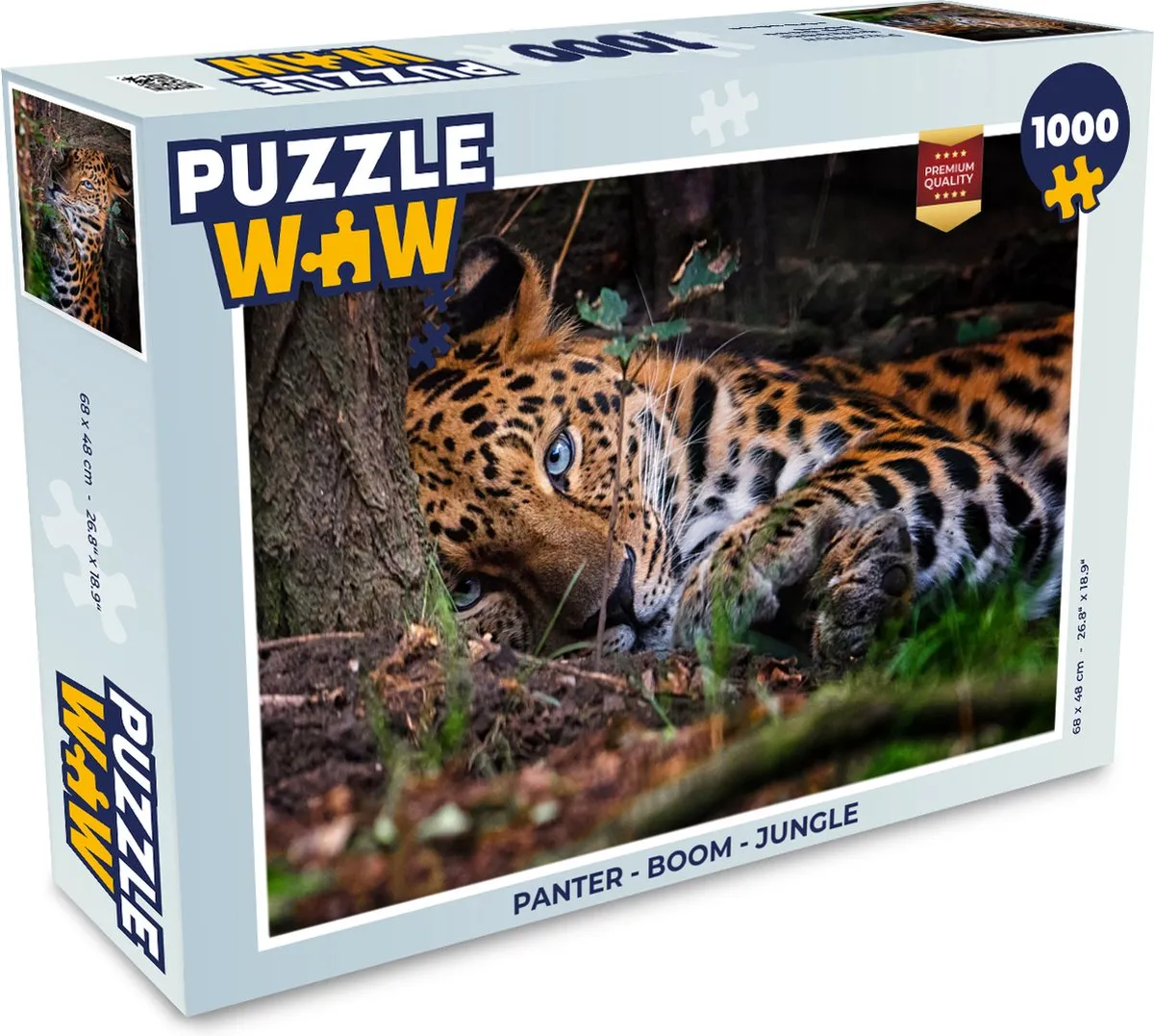 PuzzleWow Panter Jungle Legpuzzel 1000 Stuks