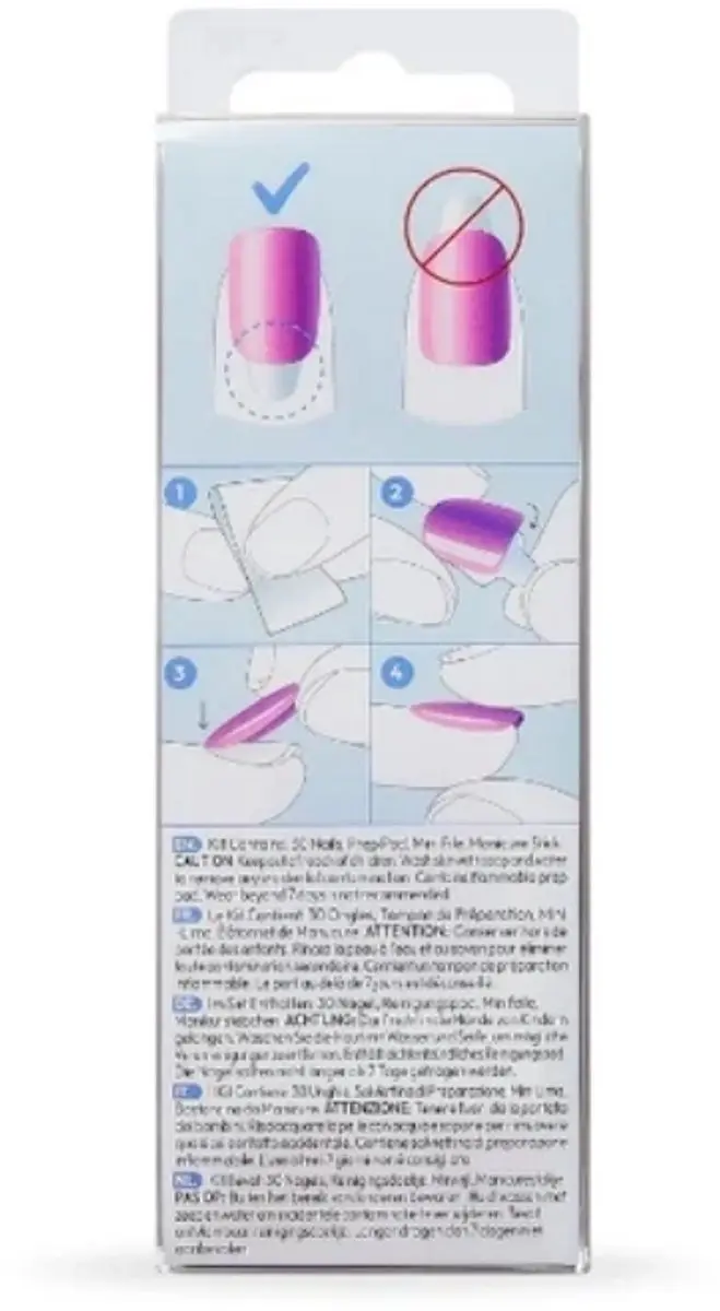 Kiss Impress Color FX Fly Up Kunstnagels - Zilver - 30 Stuks - afbeelding 2 van 5
