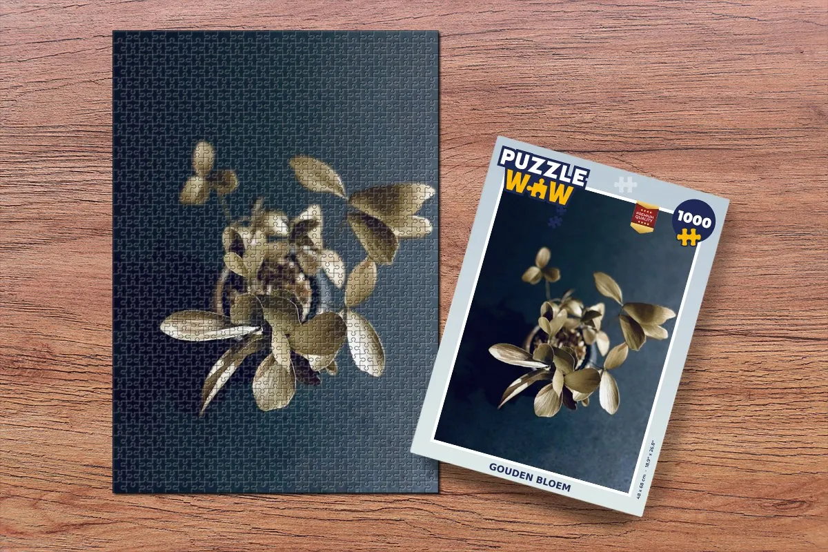 PuzzleWow Gouden Bloem Legpuzzel 1000 Stuks - Multicolor