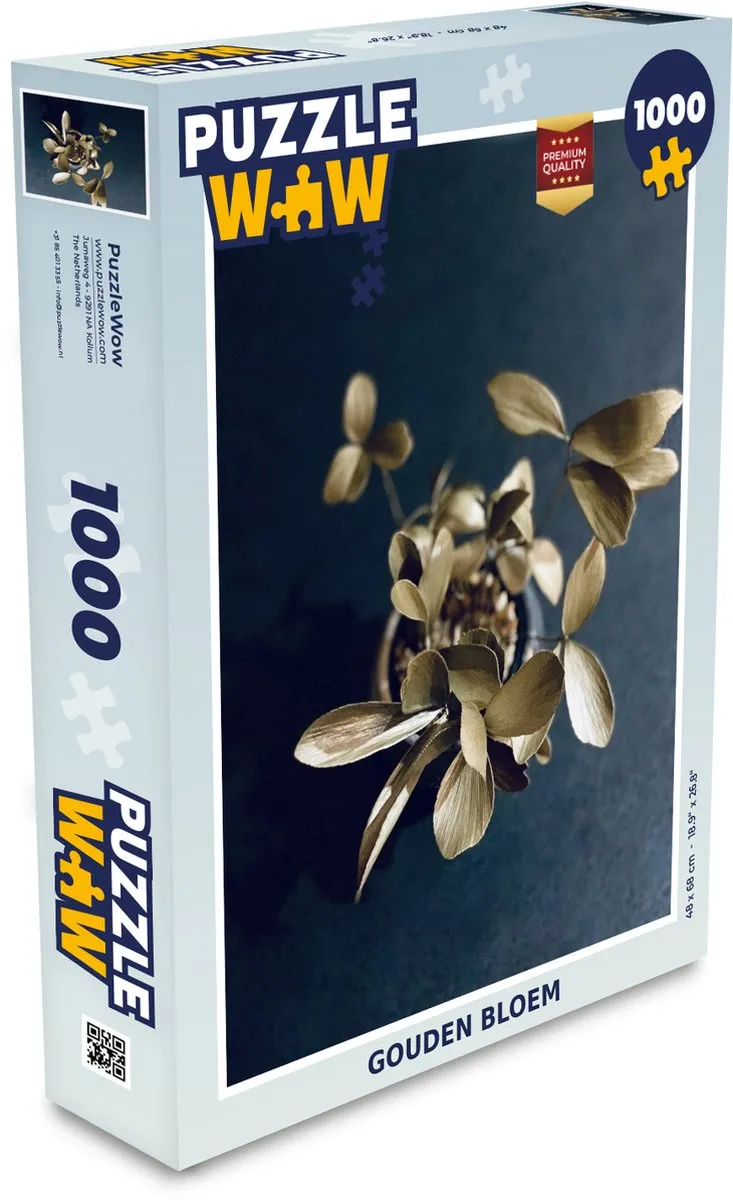 PuzzleWow Gouden Bloem Legpuzzel 1000 Stuks
