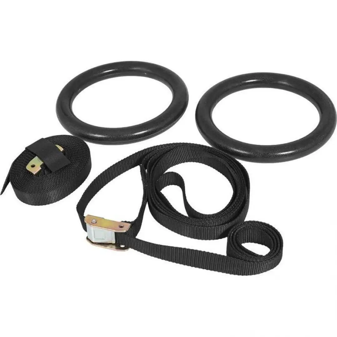 Gorilla Sports Turnringen 18mm - Kunststof - Zwart