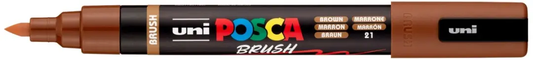 Posca Brushmarker 5M - Bruin