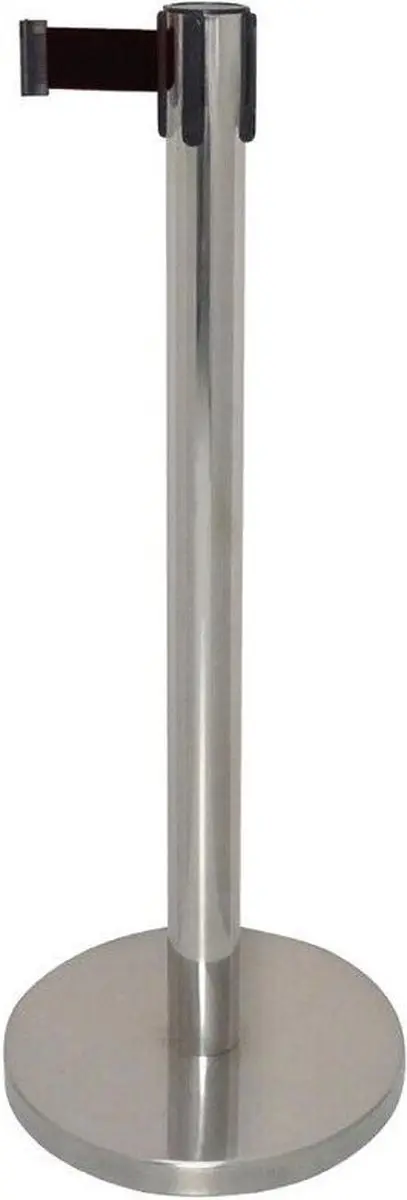 Bolero RVS Afzetpaal Met Zwart Lint 3m