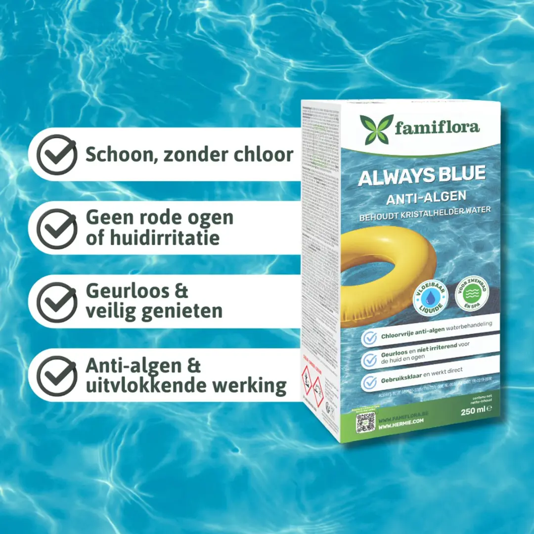 Famiflora Always Blue Anti-alg & Groenverwijderaar 250ml - Chloorvrij