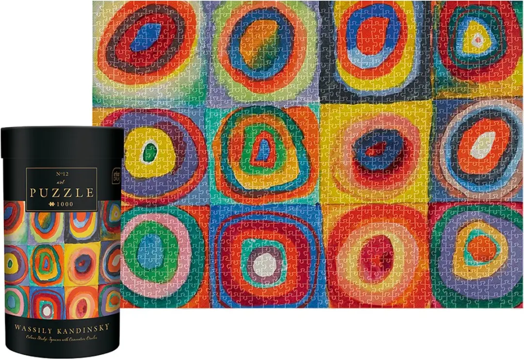 Kandinsky 1000 Stuk Puzzel: Vierkanten met Cirkels