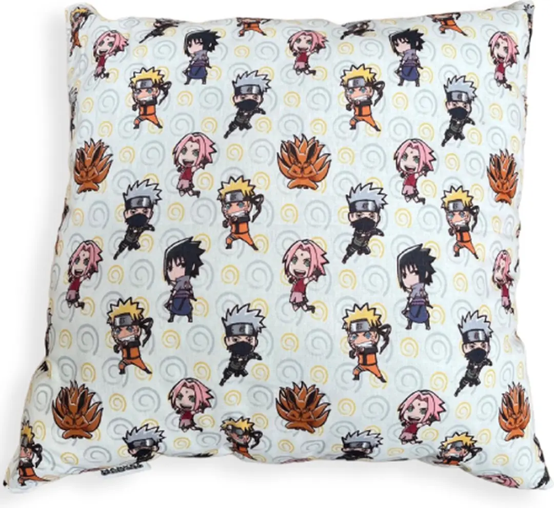 Topknuffels Naruto & Sasuke & Sakura Pluche Kussen Wit 38x38cm