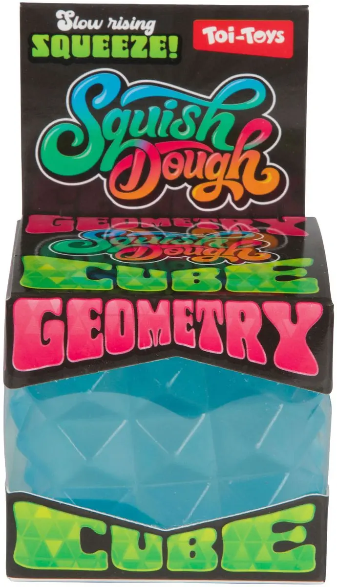 Toi-Toys Squishdough Knijpkubus Geometrisch 6cm