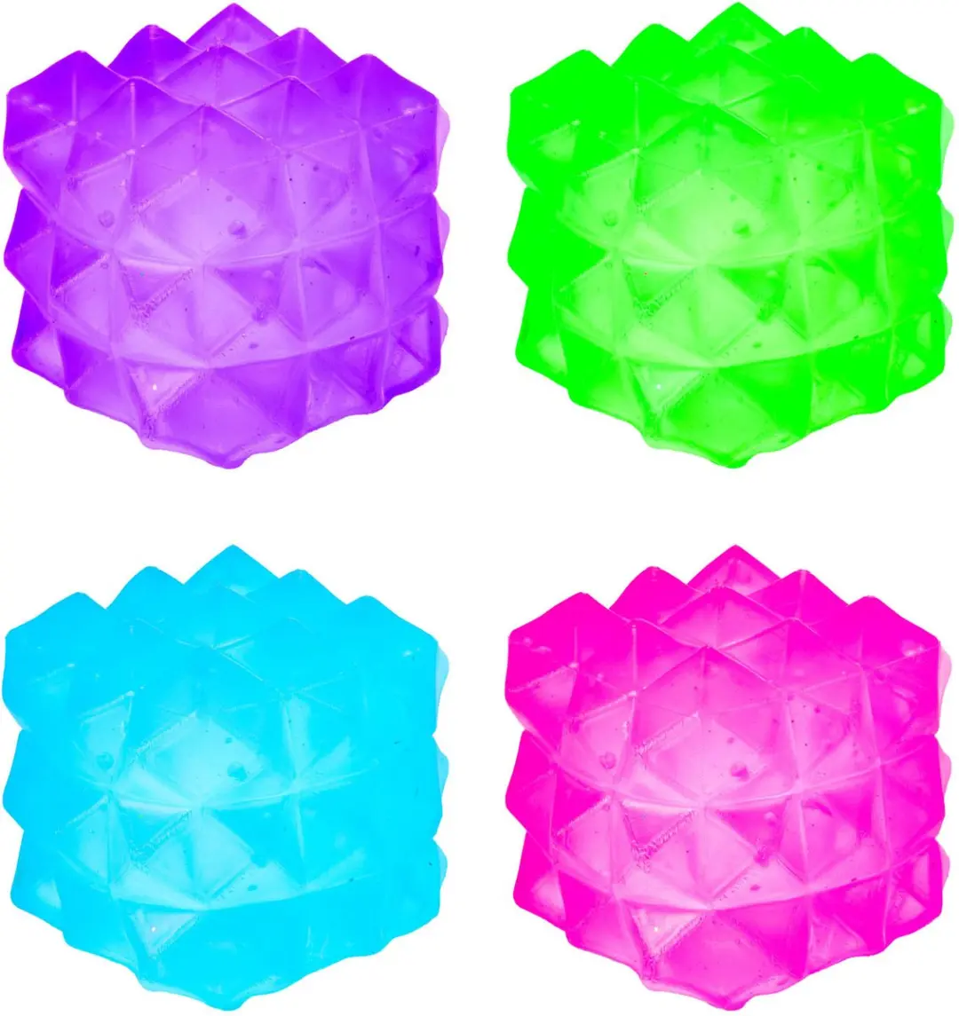 Toi-Toys Squishdough Knijpkubus Geometrisch 6cm - Multikleur