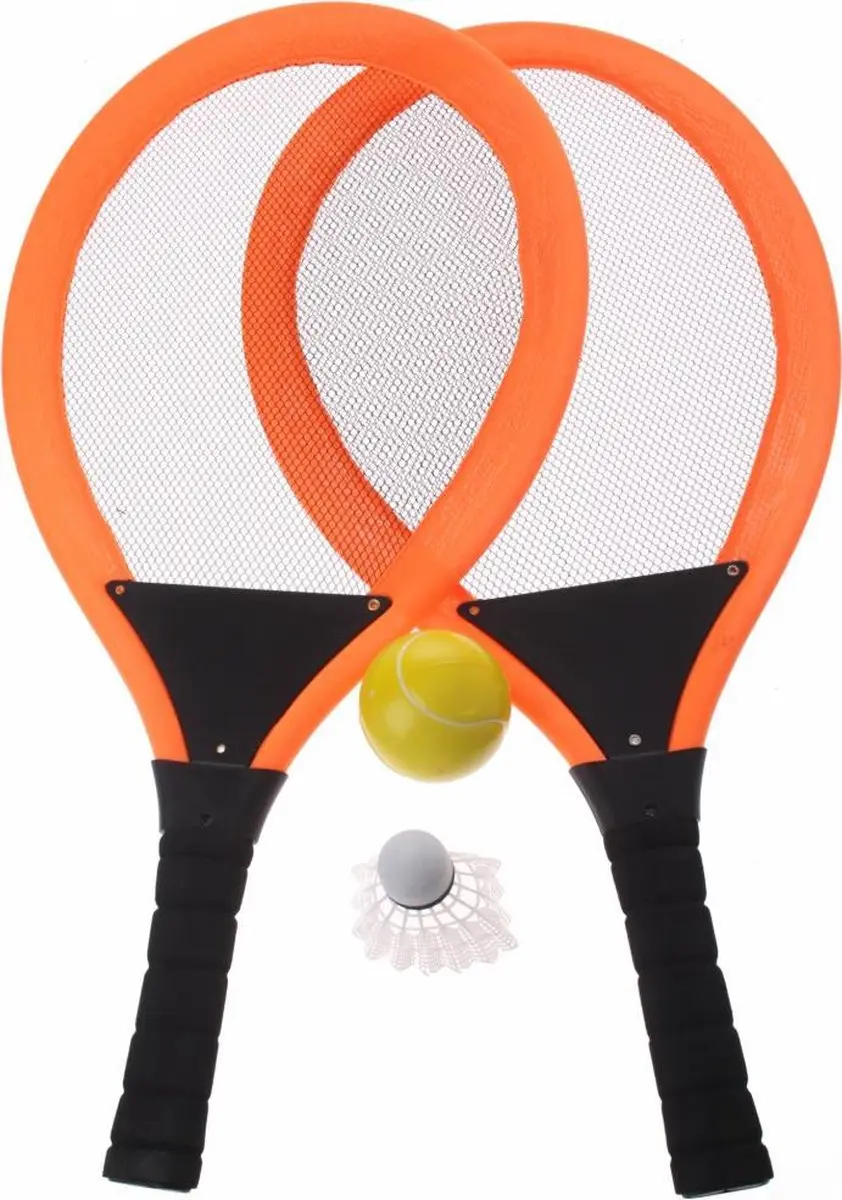 Eddy Toys Tennisset Oranje 55 Cm 4-delig