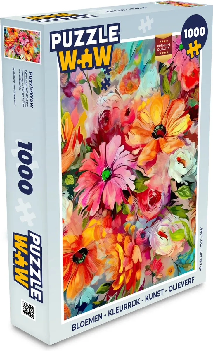 PuzzleWow Bloemen Legpuzzel 1000 Stuks - Multicolor