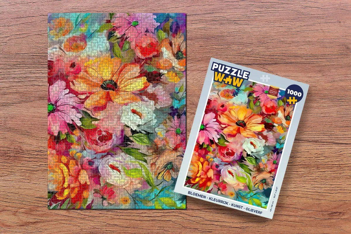 PuzzleWow Bloemen Legpuzzel 1000 Stuks - Multicolor