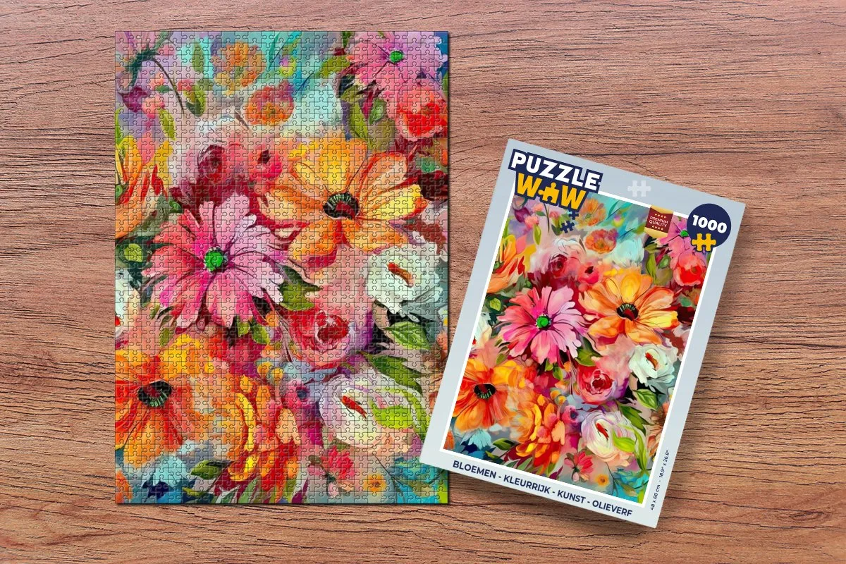 PuzzleWow Bloemen Legpuzzel 1000 Stuks - Multicolor