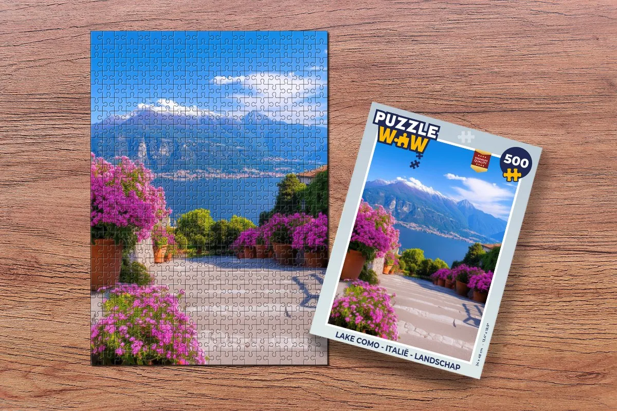 PuzzleWow Lake Como Legpuzzel 500 Stuks - Italië Landschap