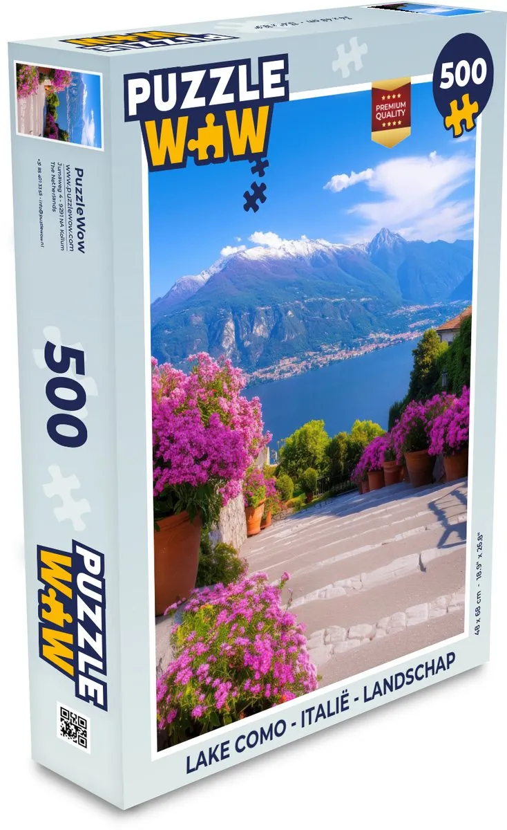 PuzzleWow Lake Como Legpuzzel 500 Stuks