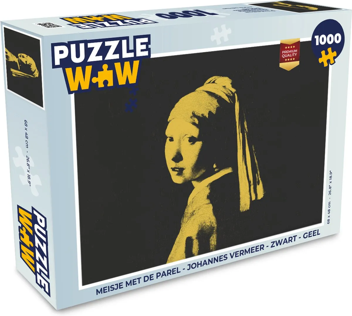 PuzzleWow Meisje met de parel Legpuzzel 1000 Stuks