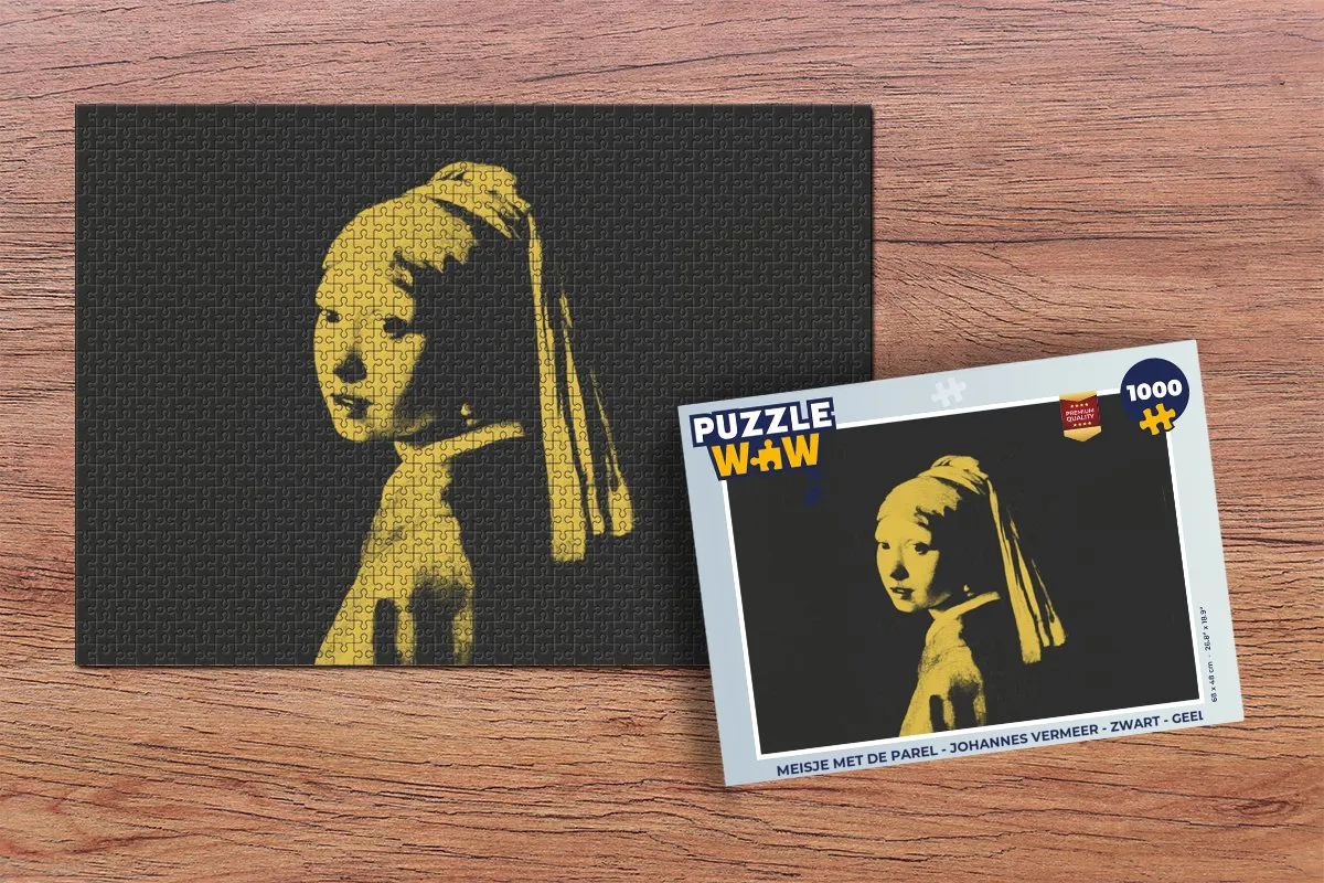PuzzleWow Meisje met de parel Legpuzzel 1000 Stuks - Multicolor