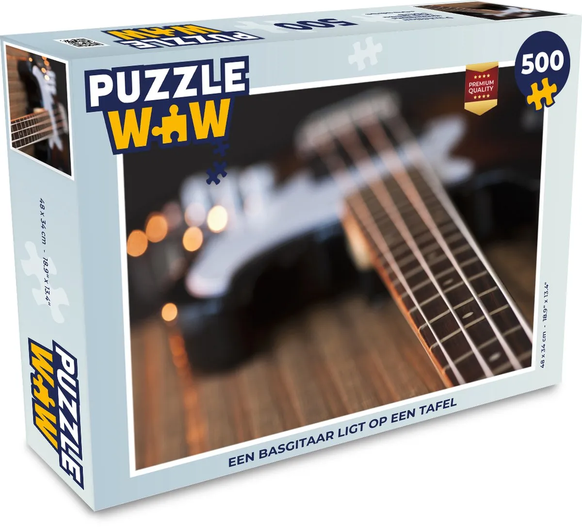 PuzzleWow Legpuzzel Basgitaar 500 Stuks