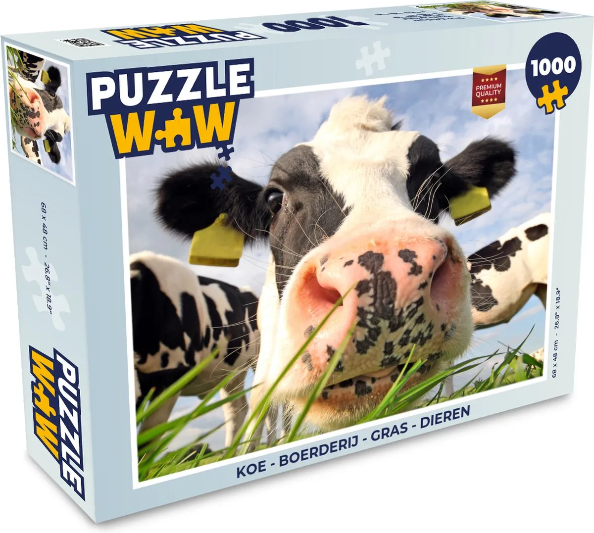 PuzzleWow Koe Boerderij Legpuzzel 1000 Stuks - Multicolor