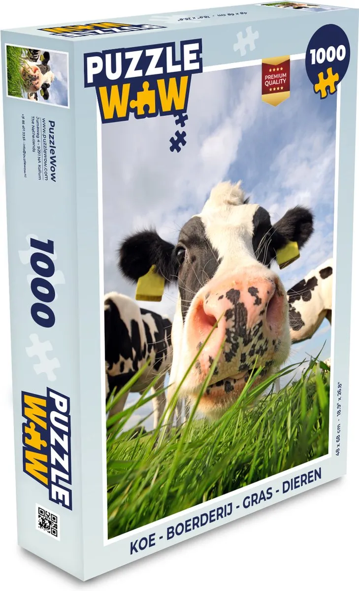 PuzzleWow Koe Boerderij Legpuzzel 1000 Stuks