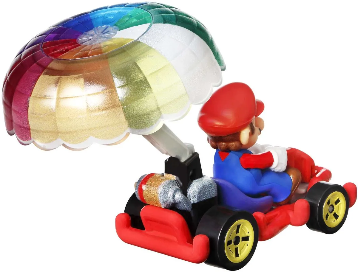 Hot Wheels Mariokart Mario Pipe Frame + Parachute 1:64 - HDB40