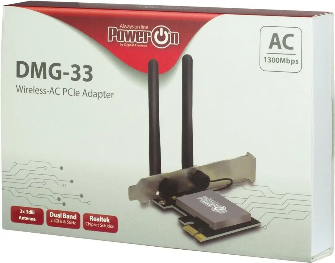 Intertech DMG-33 Intern WLAN 1300 Mbit/s - Zwart