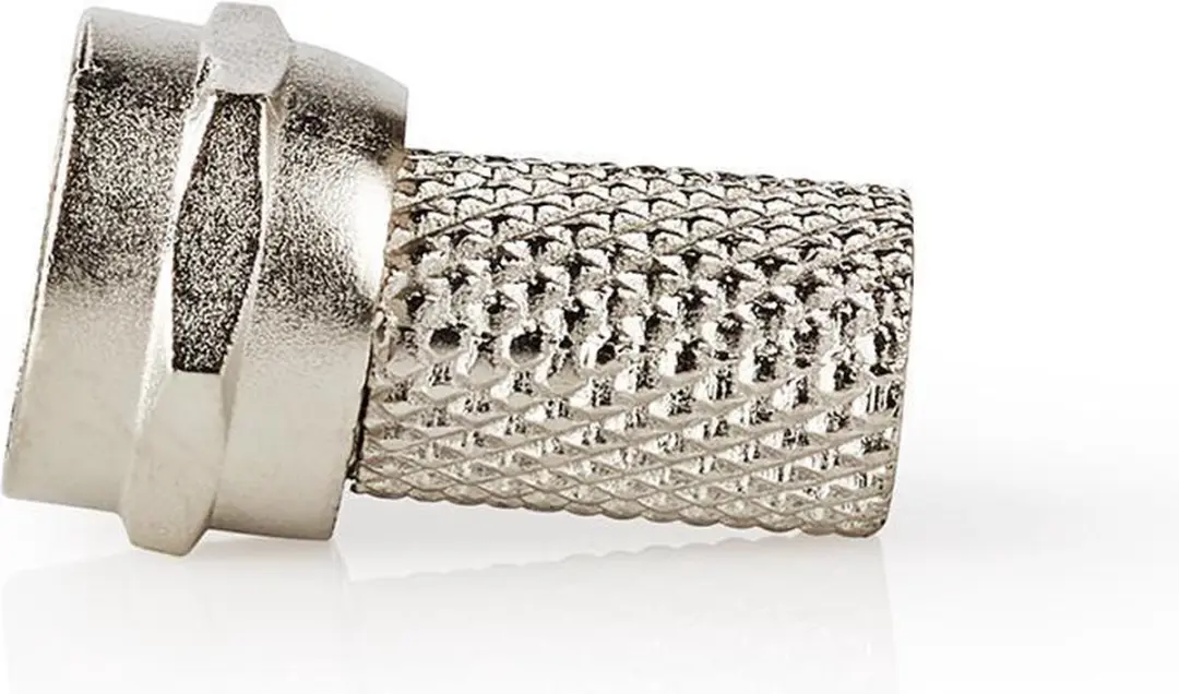 Nedis F-Connector Recht Male Vernikkeld 75 Ohm - 25 Stuks