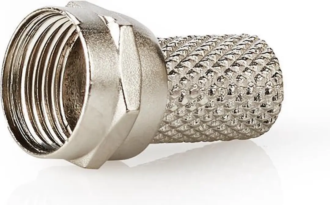 Nedis F-Connector Recht Male Vernikkeld 75 Ohm - 25 Stuks