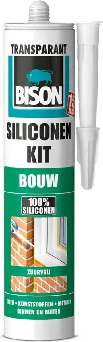 Bison Siliconenkit Bouw Transparant 300ml