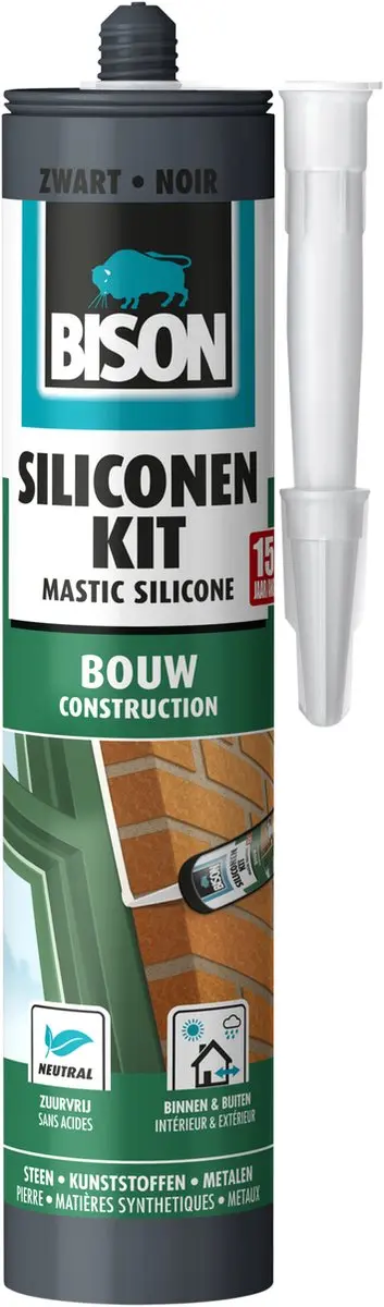 Bison Siliconenkit Bouw Transparant 300ml