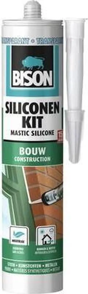Bison Siliconenkit Bouw Transparant 300ml