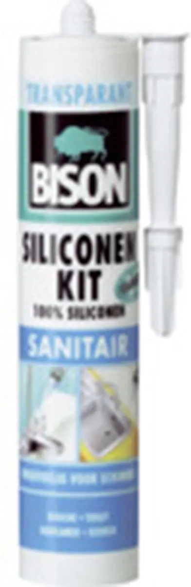 Bison Siliconenkit Transparant 300ml - Waterbestendig & Schimmelwerend
