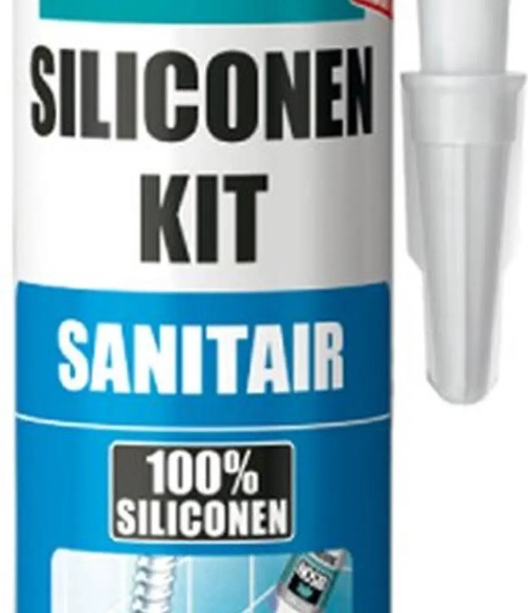 Bison Siliconenkit Transparant 300ml - Waterbestendig & Schimmelwerend
