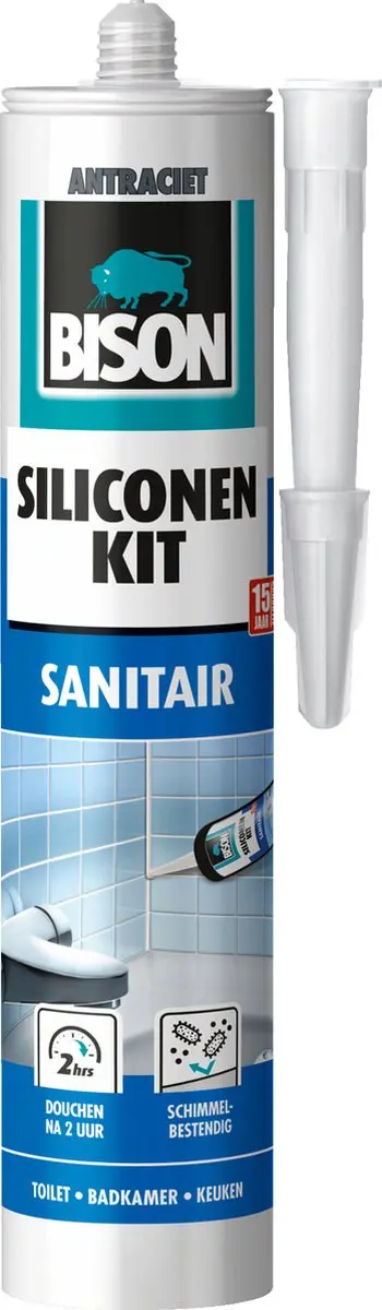 Bison Siliconenkit Antraciet 300ml